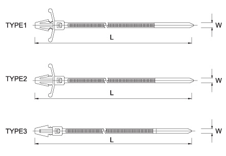 PUSH MOUNT TIES